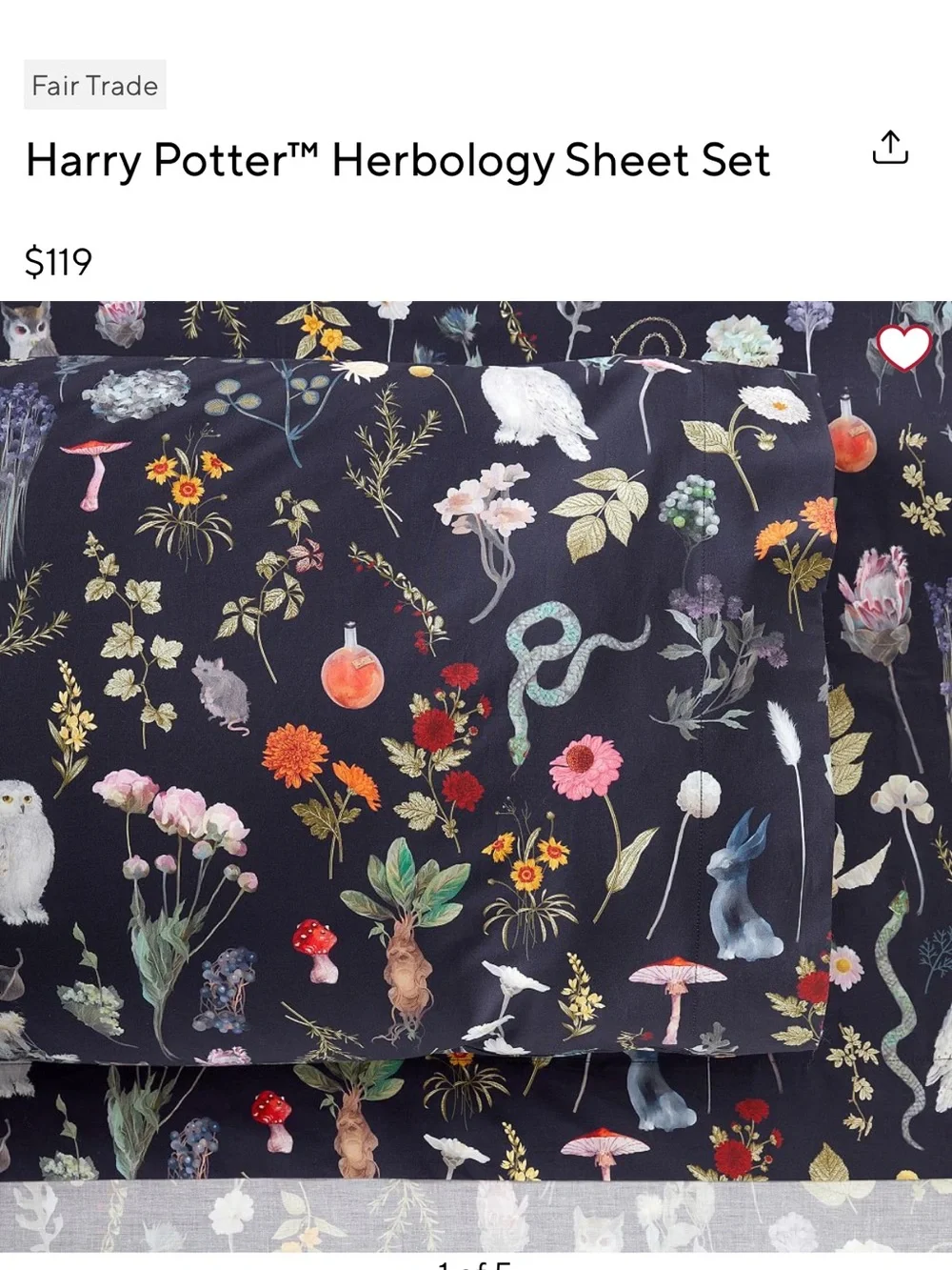 Harry Potter Herbology 2 sets of twin Sheet Sets - pottery barn kids/teen